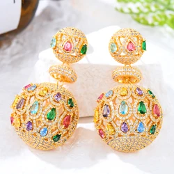 Missvikki Luxury New CZ Earrings for Women Wedding Holiday Party Occasion boucle d'oreille femme Jewelry Unique Design