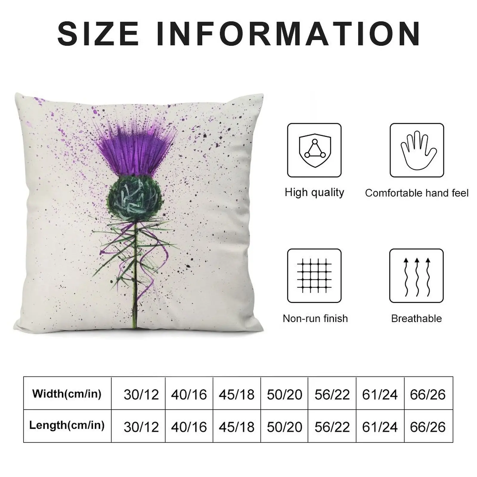 Purple Thistle Elegant style Throw Pillow Sofa Cushions Christmas Pillows Sofa Covers For Living Room pillow