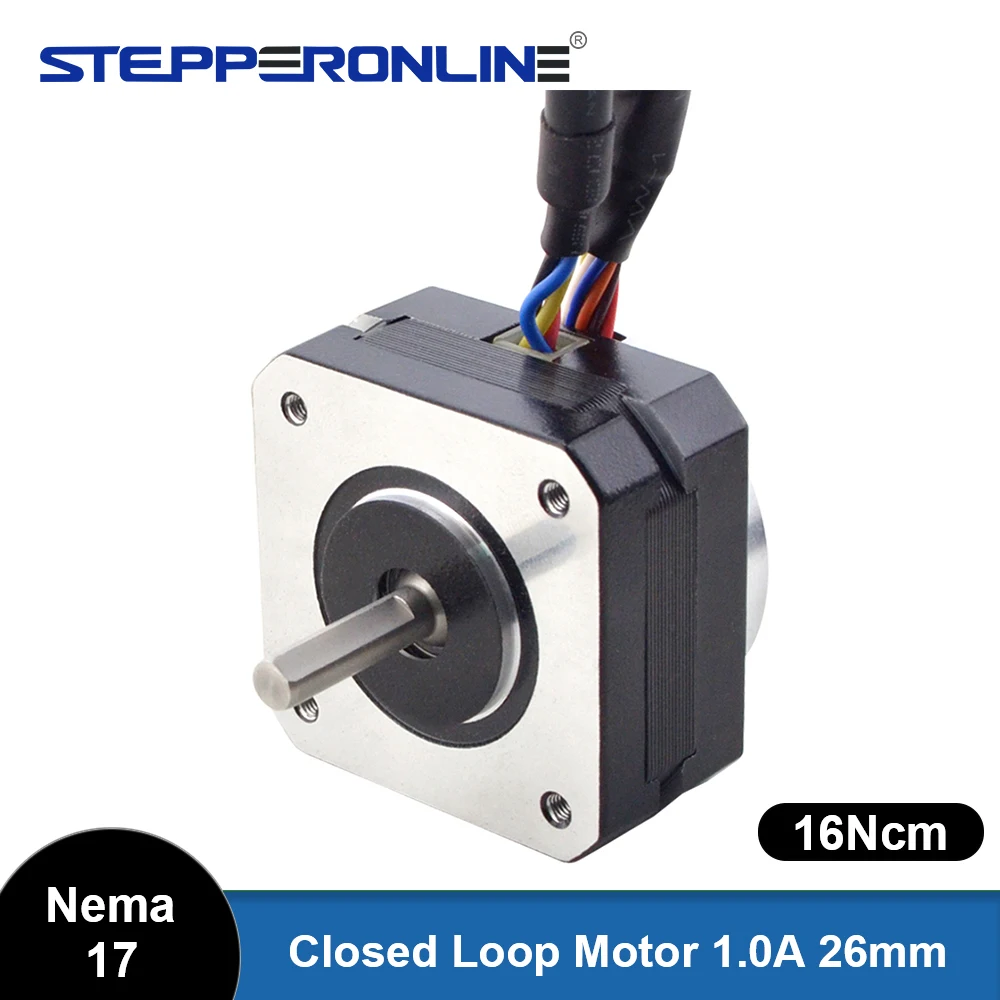 STEPPERONLINE Nema 17 Closed Loop Stepper Motor 16Ncm 1A with Magnetic Encoder 5mm Shaft Servo Motor Closed-loop Step Motor