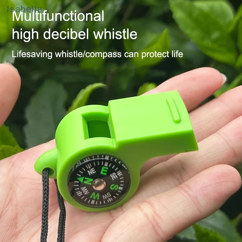 💕Outdoor Exploration 2-in-1 MultiFunction Whistle,Survival Whistle,Compass,School Activity Multi-Function Plastic Whistle