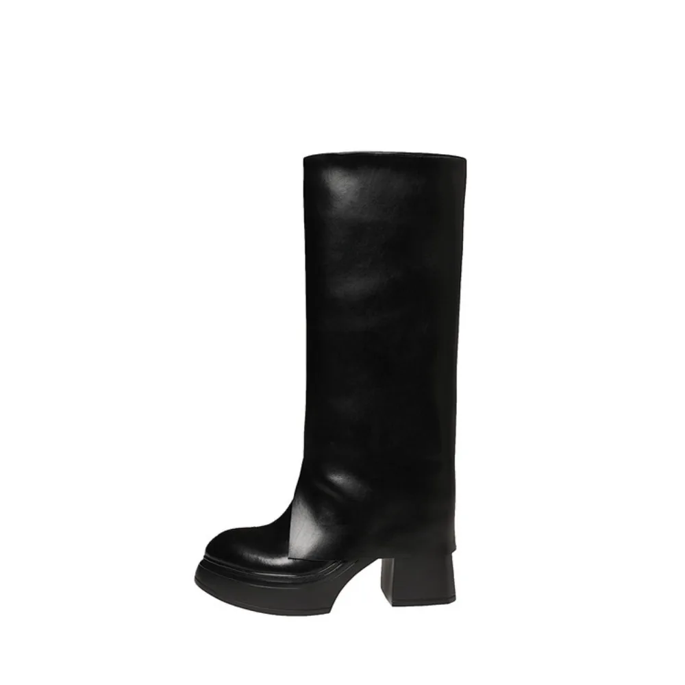 Winter Short Plush Women Knee High Boots Fashion Slip on Knight Long Booties Ladies Casaul Platform Heels Botas Mujer - Image 6