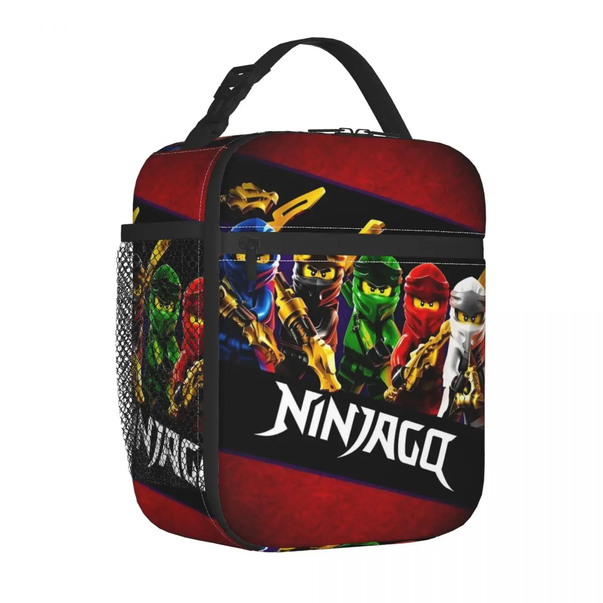 Custom Phantoms N-Ninjagos Insulated Lunch Bag for Women Portable Adventure Movie Cooler Thermal Lunch Tote Office Work School view 3