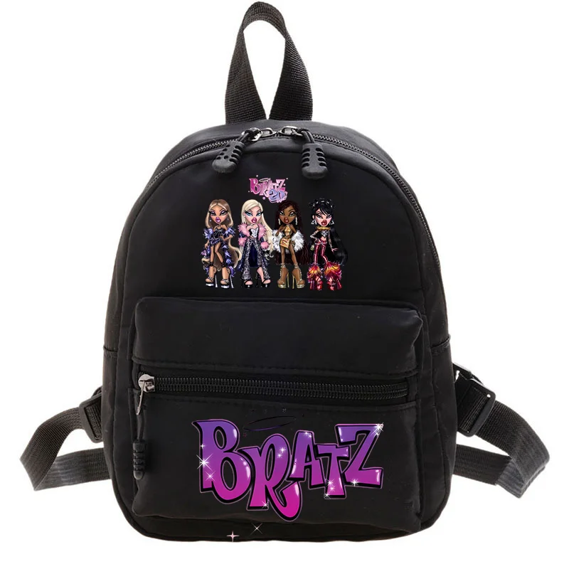 Bratzs Anime Damesrugzak 2024 Trendy Mode College-Stijl Damestas Cool Tienermeisje Ontwerp Schattige Mini Handige Rugzak