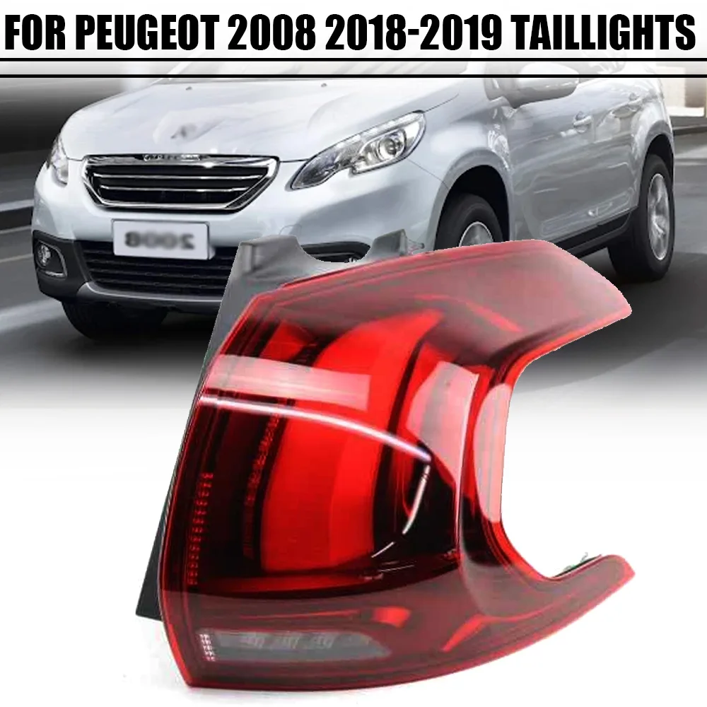 Left/Right Side Tail Lamp For Peugeot 2008 2018-2019 Rear Tail Light  Brake Lamp with