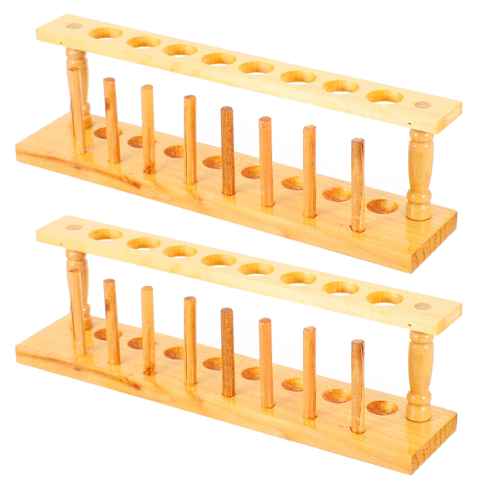 

2pcs Wooden Test Tube Rack Lab Stand Holder Storage Shelf For Test Tube Storage Holder Research Mining Colleges