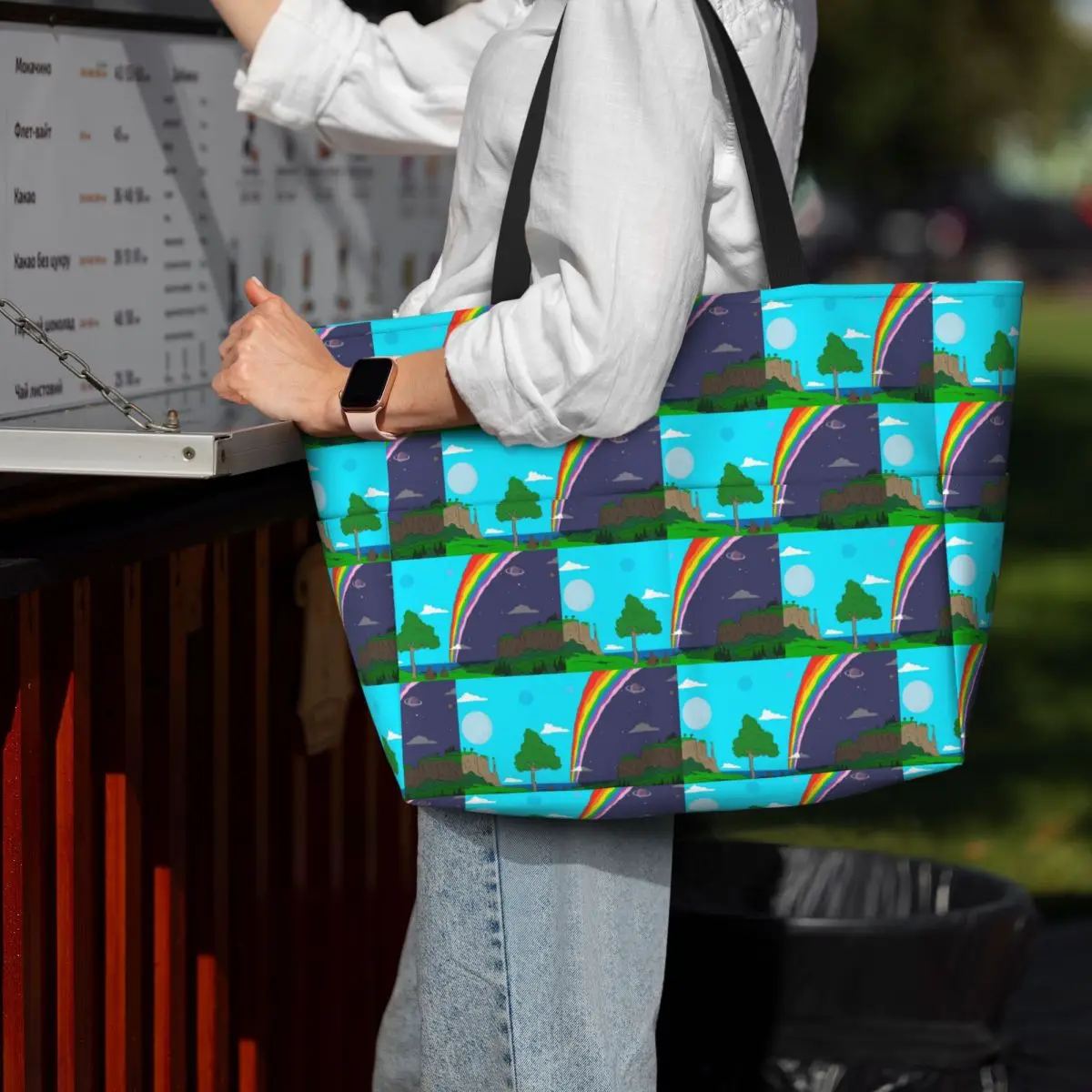 Big Lez Wake Up Beach Tote Bag Sport Gym Yoga Duffle Large Tote Bag Women Travel Bag Fitness bag