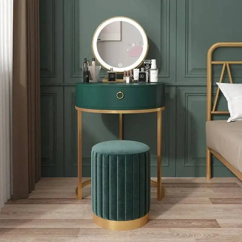Luxury for Bedroom Furniture Modern Minimalist small apartment Dresser Nordic Dressing Bay Window Table Makeup Table with Mirror