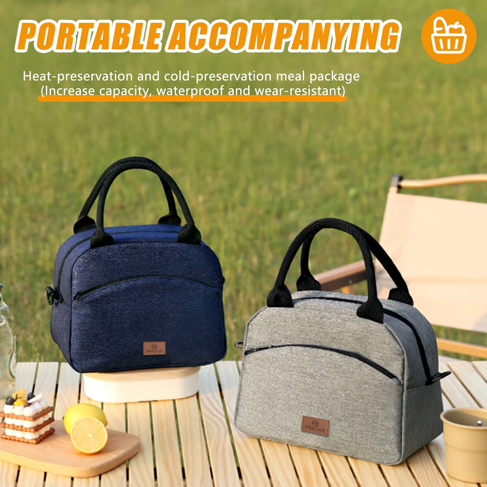 

Insulated Lunch Bag Multifunction Large Capacity Cooler Bag Waterproof Oxford Picnic Bags Insulated Lunch Tote Oxford Bag