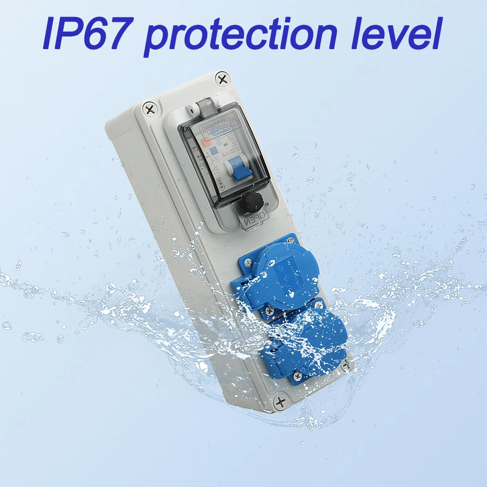 

Распределитель наружного питания Строительный распределитель мощности 16 А с розеткой 250 В 2 P Автоматический выключатель Подвесной распределитель