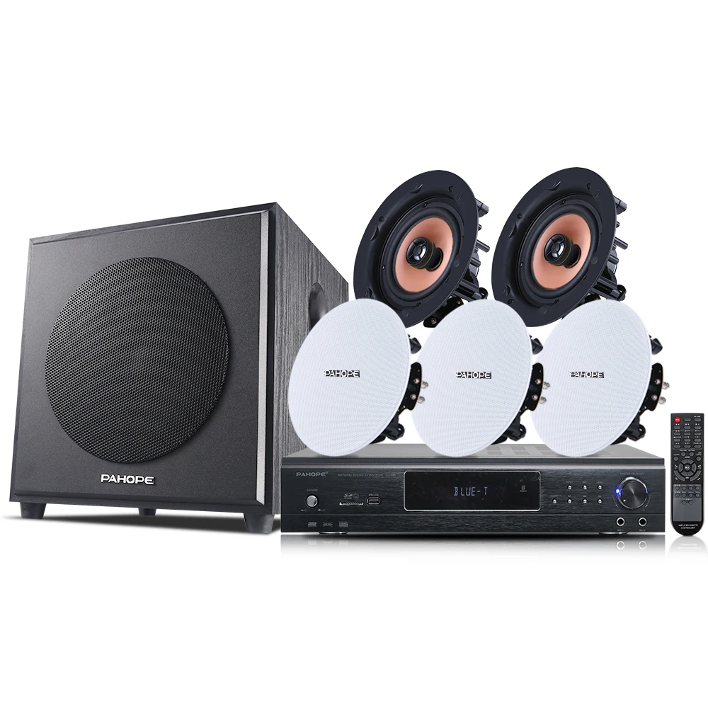 5.1 Home Theater Ceiling Speaker Set Background Music Living Room Embedded Combined Amplifier Speaker System