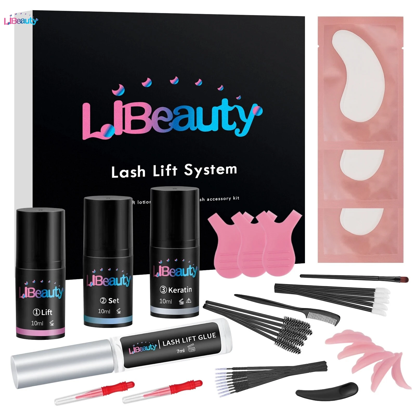 Libeauty Lash Lift Kit Keratine Wimper Perm Set Lifting Wimper Blijvend Gekruld 5 tot 8 Weken Wimper Make-up Salon Beauty Tools