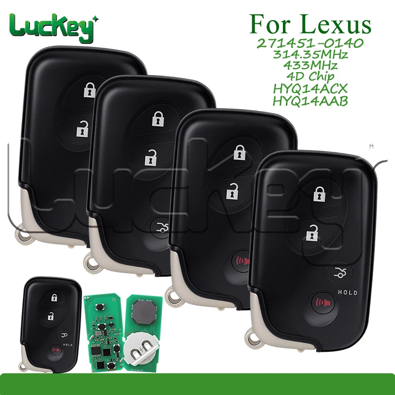 Car Remote Key HY14AAB For Lexus ES350 IS250 IS350 GS300 GS350 LS460 LS600h 271451-0140 4D Chip 314.3 /433MHz Car Key HYQ14ACX