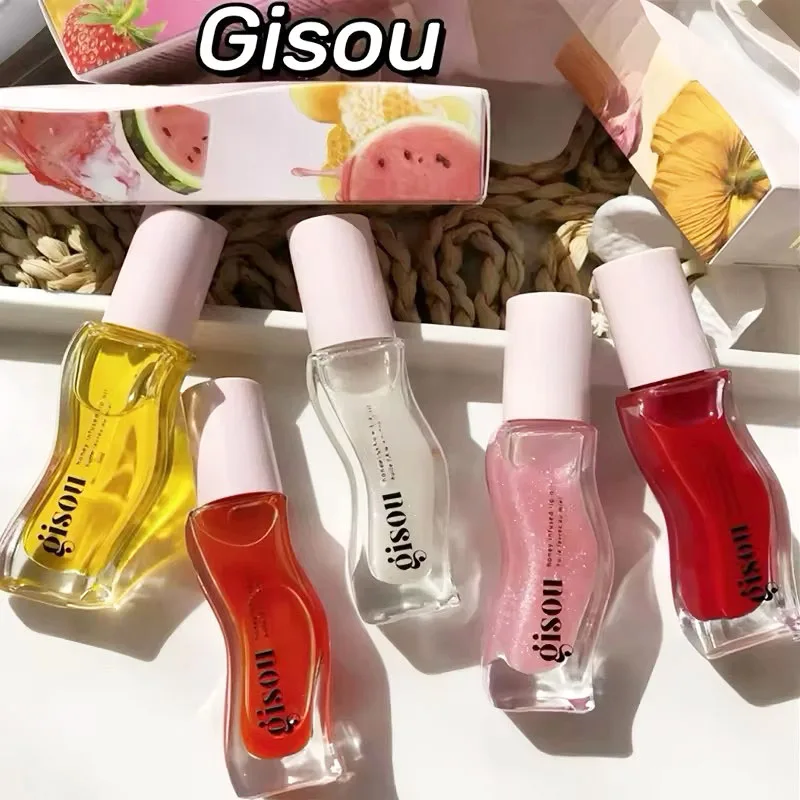 Gisou Hot Sale Lip Balm Watermelon Honey Gold Essence Lip Oil Lipstick Long Lasting Hydrating Moisturizing Lipstick Cosmetics