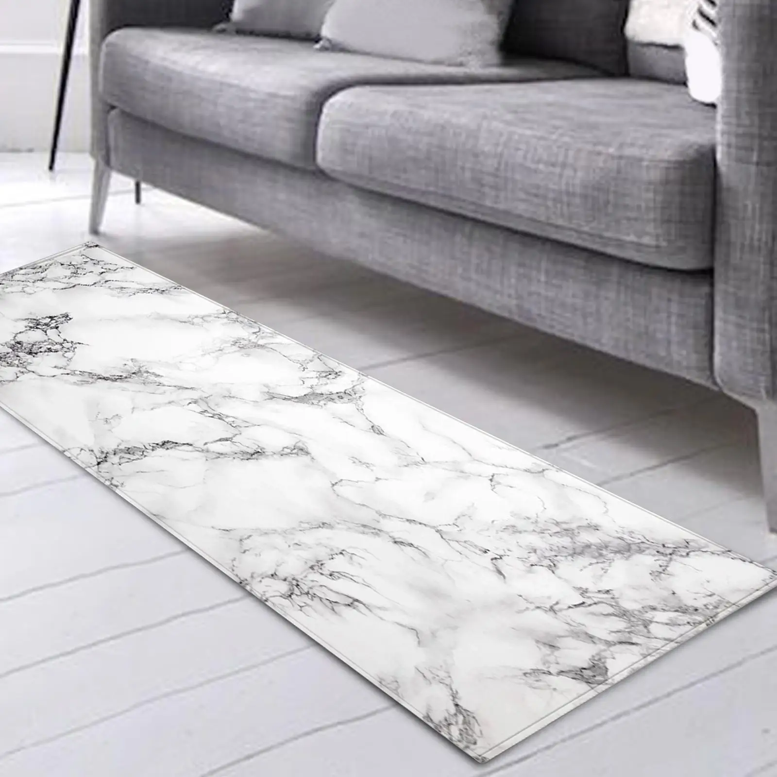 Marble Pattern Entrance Door Mat Non-slip Doormat Carpet Runner Rug Expertly Crafted For Flexible Usage Kitchen Bathroom