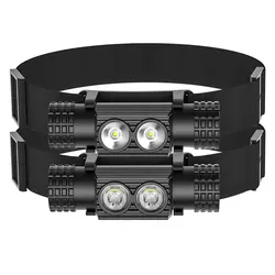 1000LM White LED Headlamp aluminum alloy Powerful Headlight Type C USB 18650 Head Torch for Camping Hunting SOS Flash Night Lamp