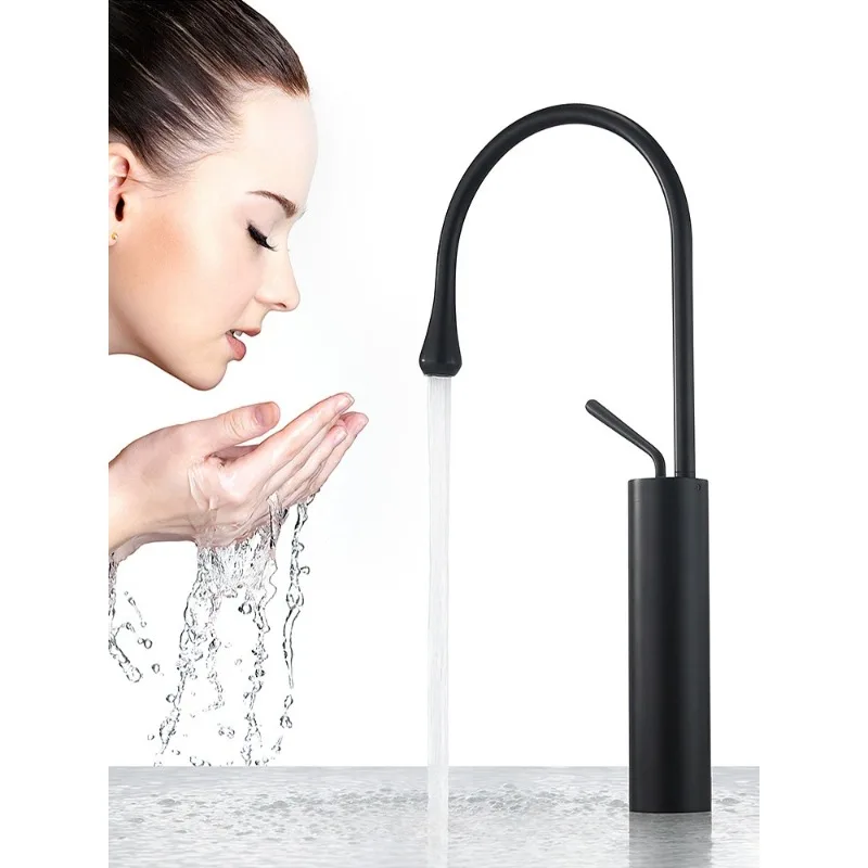 

Black water droplets, hot and cold washbasins, upper basin, basin, washbasin, bathroom, copper body, 360 degree rotating faucet