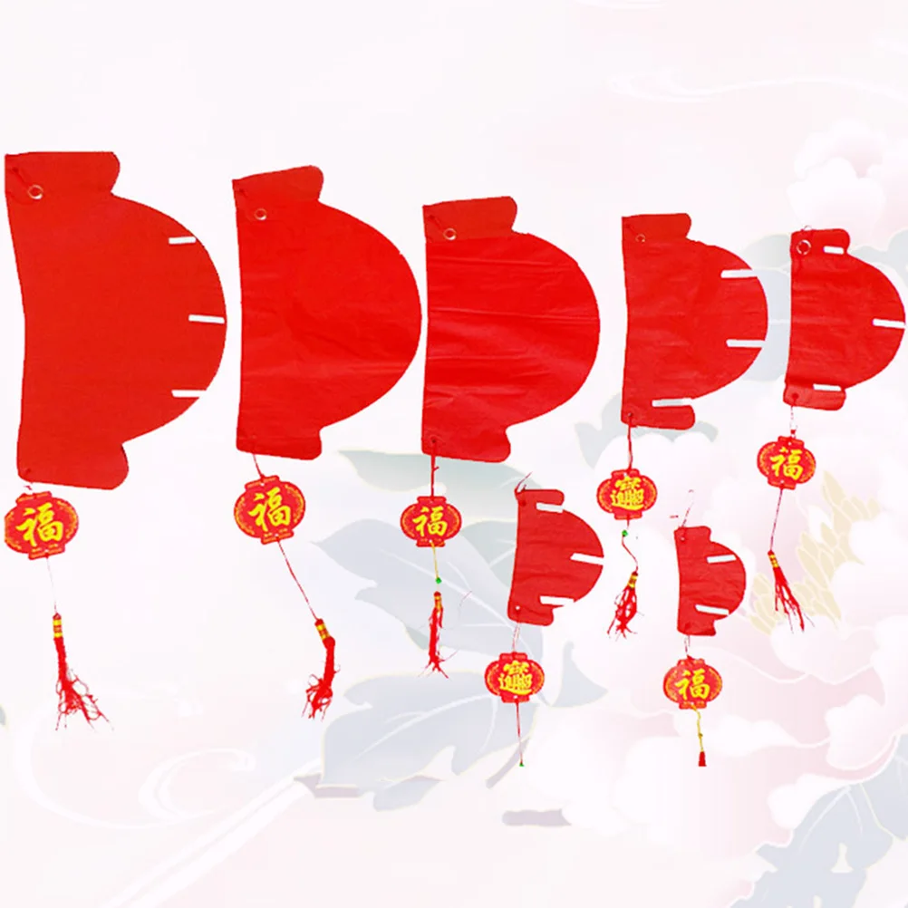 

50 Pcs Red Lantern Paper Party Hanging Decorative Lanterns Traditional Honeycomb Ball Decoration for New Year