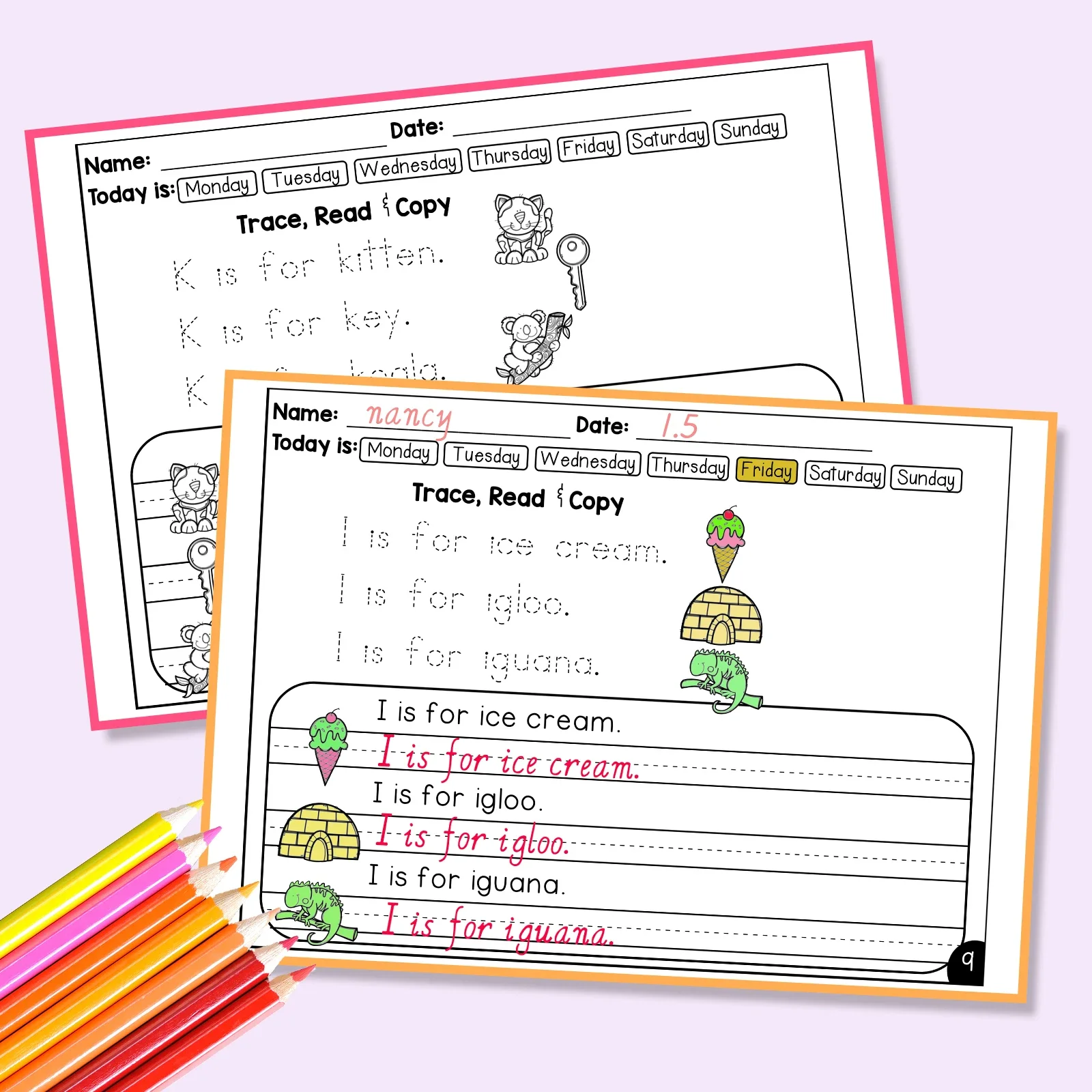 Fun Sentence Making Book with Alphabet Practice for Early Learning Starters ages 2-5 years old