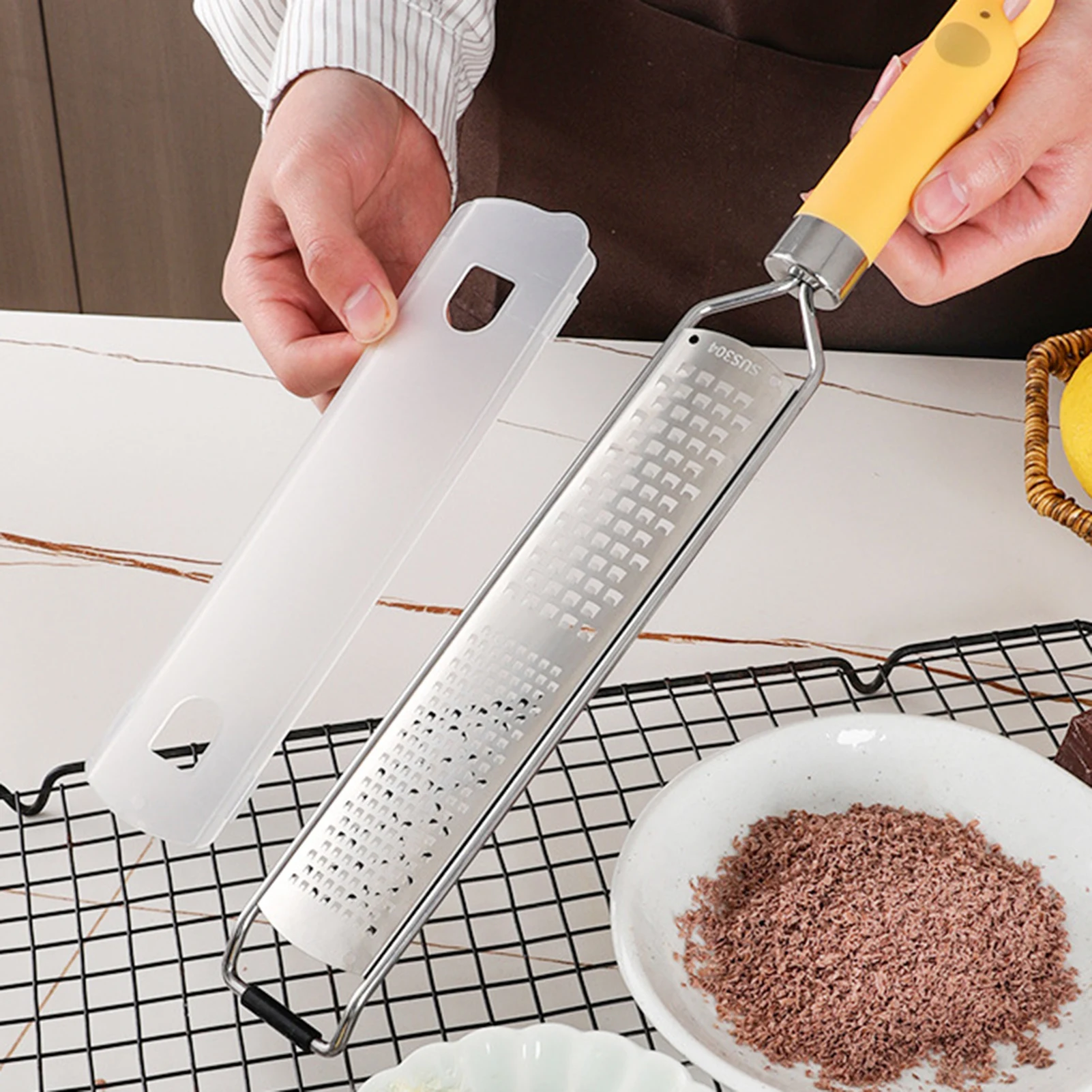 

Кухонные инструменты Терка из нержавеющей стали 304 с полипропиленовой ручкой для бритья сыра, мыла, многофункциональные инструменты для фруктов и овощей