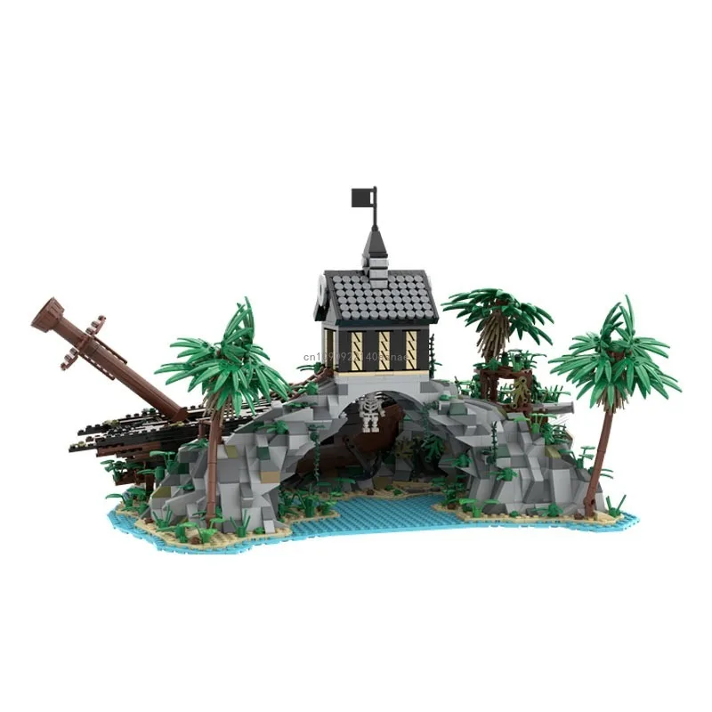 Novo 2775 pçs moc série pirata medieval dominica pirata praia modelo diy ideias criativas kidstoy presente blocos de construção de natal