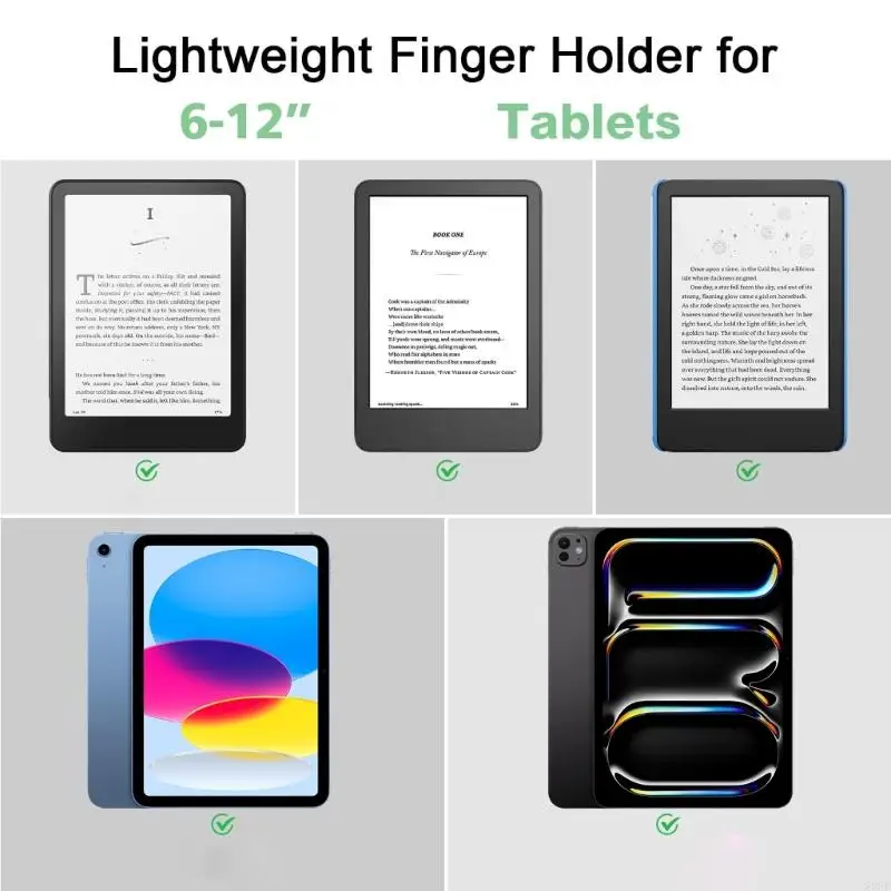 NonSlip Hand Straps Elastics Finger Loopping For Stable Grip On Ereaders 83CF