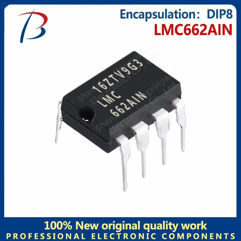 10PCS LMC662AIN cryobleached operational amplifier is plugged into DIP8