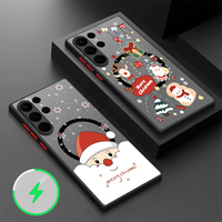 Christmas Gift Hat Phone Case For Samsung Galaxy S25 Edge S24 Plus S23 S22 Ultra S24 S23 FE A56 A36 A26 A16 A55 A15 Magnet Cover