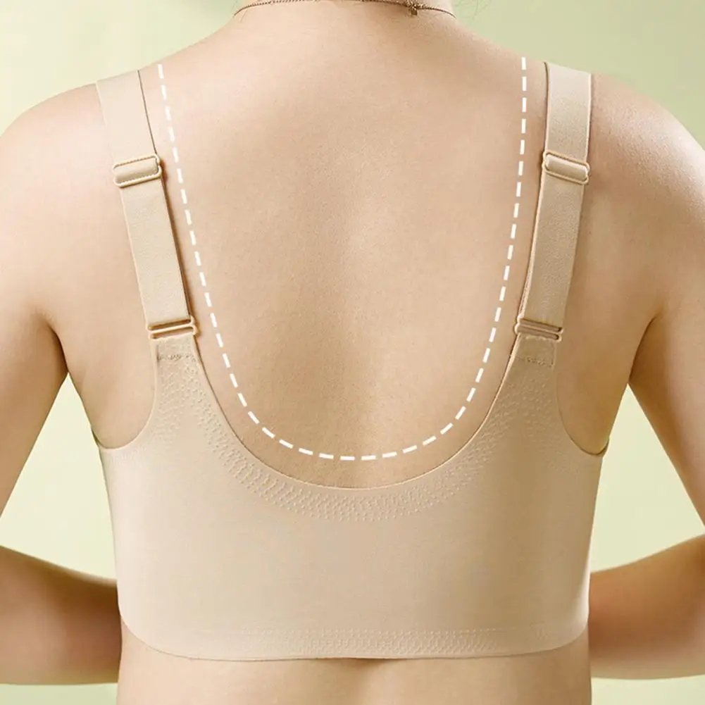 Women Comfortable Bra Exquisite Workmanship Bra Wireless Push Up Bra Front Closure Comfort Bralette Full Coverage Supportive
