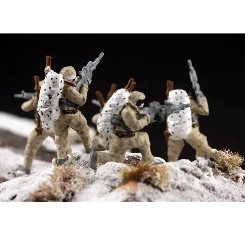 Militar Snow Seal Soldiers Action Figures, Acessório Cena DIY, Bonecas Modelo, Coleção Presentes para Fãs, Escala 1: 72, 5 peças