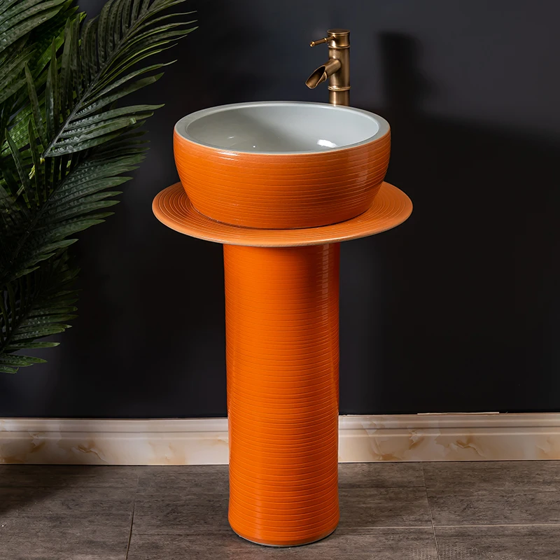 

Ceramic vertical washbasin for household use