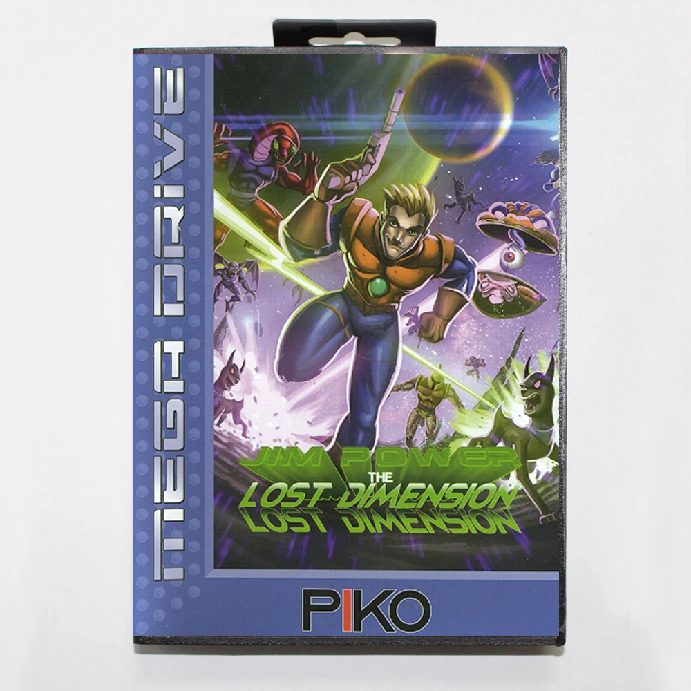 Hot Sale Jim Power The Lost Dimension With EUR Retail Box 16bit MD Cart For Sega Mega Drive/Genesis System