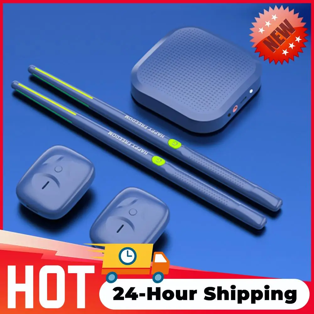 

Воздушный барабан с барабанными палочками Портативная умная электронная барабанная установка с барабанными палочками Электронный виртуальный воздушный барабан Барабанные палочки Педали в подарок f