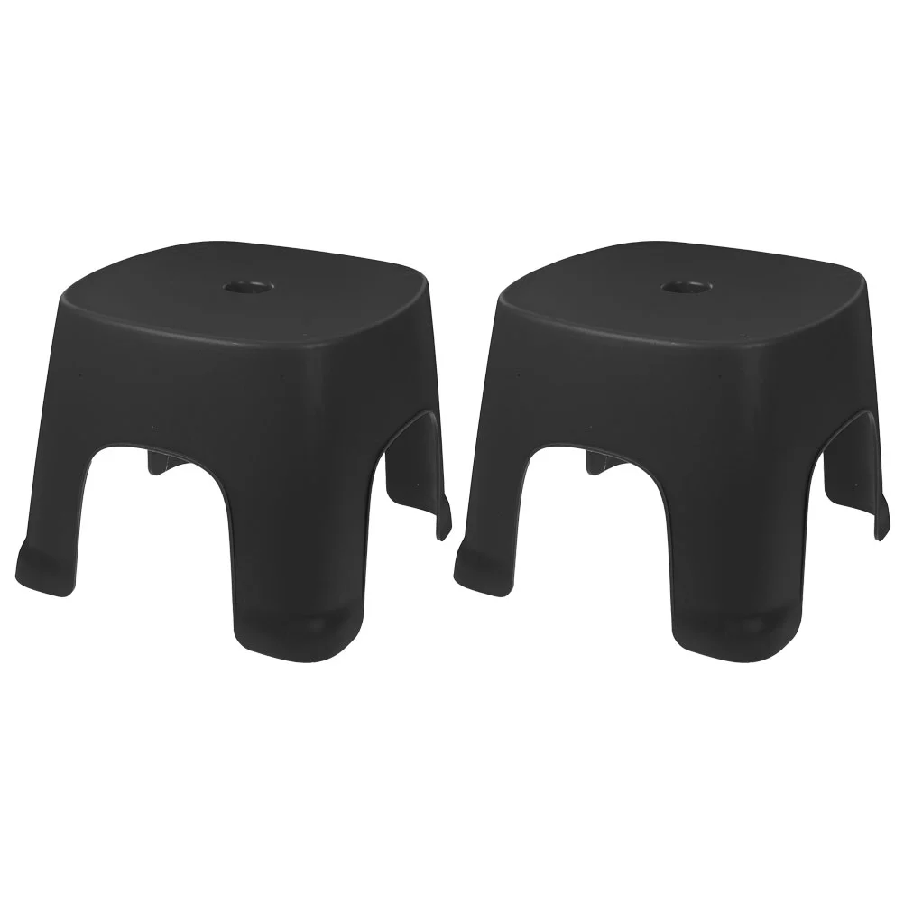 

2 Pcs Low Stool for Feet Toddler Step Foldable Toilet Bathroom Foot Pvc Stepping Plastic Footstool Kids Office