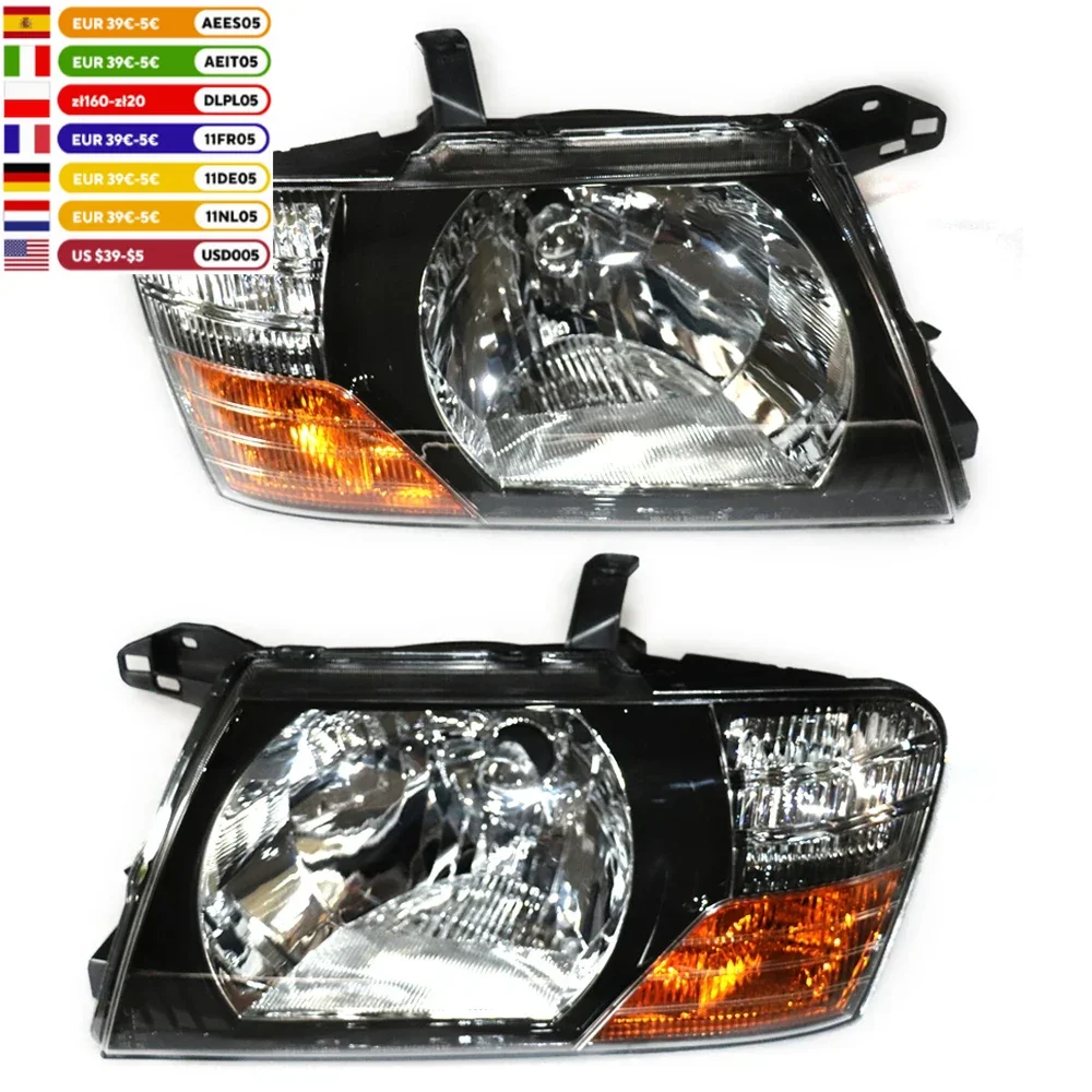 Headlight Assembly For Mitsubishi Pajero Montero Left or Right Set Headlights Head Lights Lamps 2000-2006