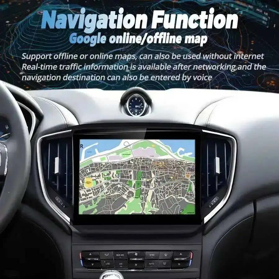 S Qled Screen Android 13 GPS Navi For Maserati Ghibli 2014-2020 Car Multimedia Video Player CarPlay DSP AHD Stereo Head Unit