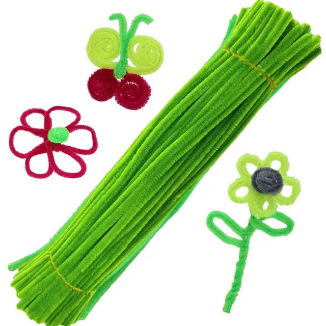 100 Stuks Twist Bar Chenille Stelen Aambeeld Draad Ambachtelijke Pijp Speelgoed Diy Strips Creatief Hobby Handgemaakt Materiaal Voor Diy Ambachtelijke Benodigdheden