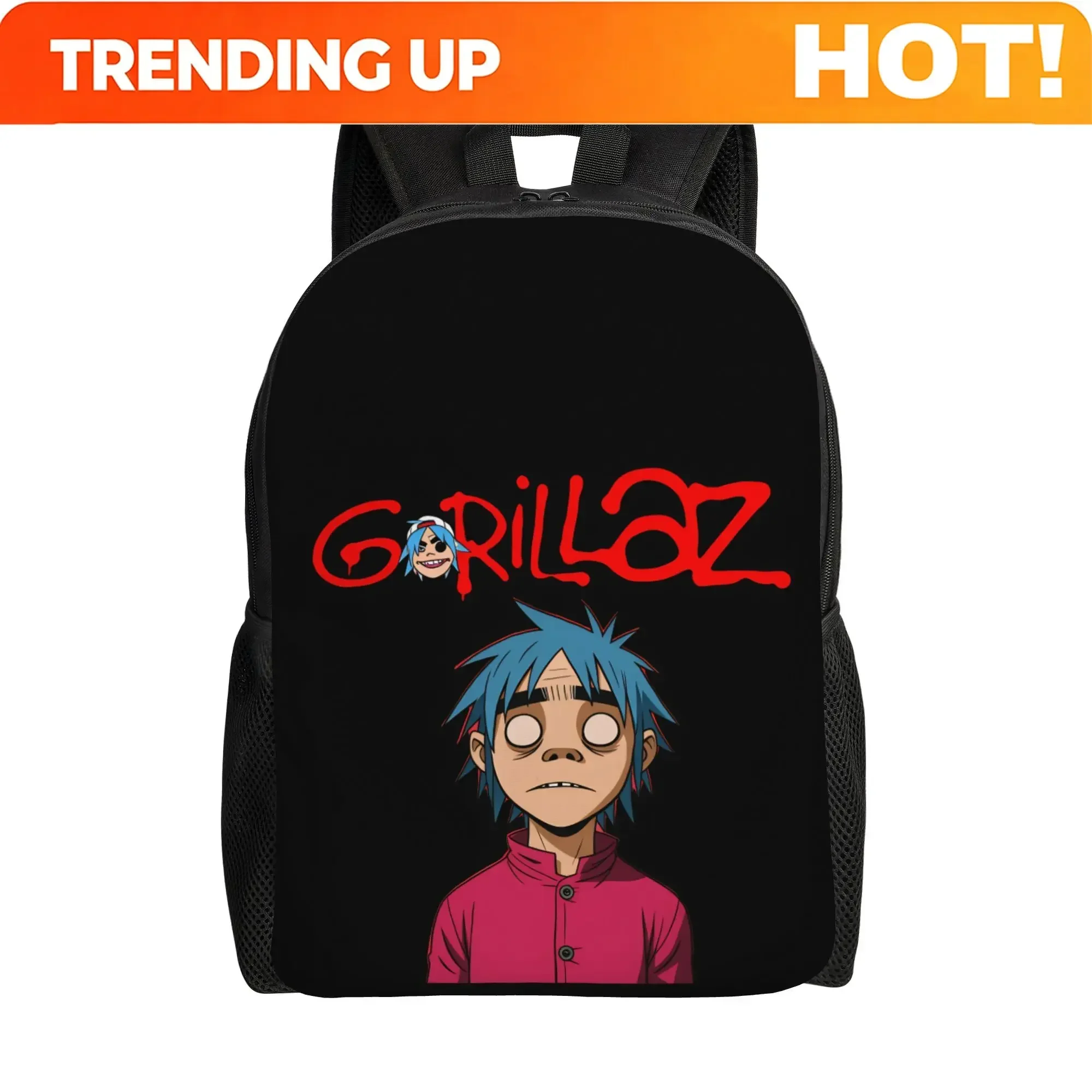 Custom Bag Gorillazs Anime Rock Band Backpack College Backpacks Teen Funny School Bags Custom Breathable Rucksack