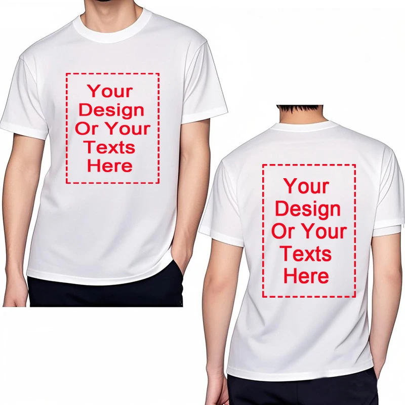 Men's Personalized T-shirt Tailor-made Cotton Tee Custom Shirt Make Your Design Logo Text Men and Women Design Your Gift Tshirt