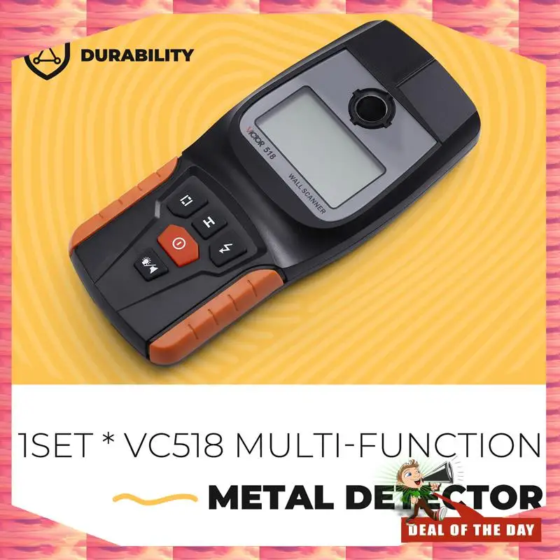 

24-часовая доставка VICTOR Ручной настенный сканирующий детектор Настенный детектор проводов для обнаружения деревянных кабелей Стены для магнитного металла