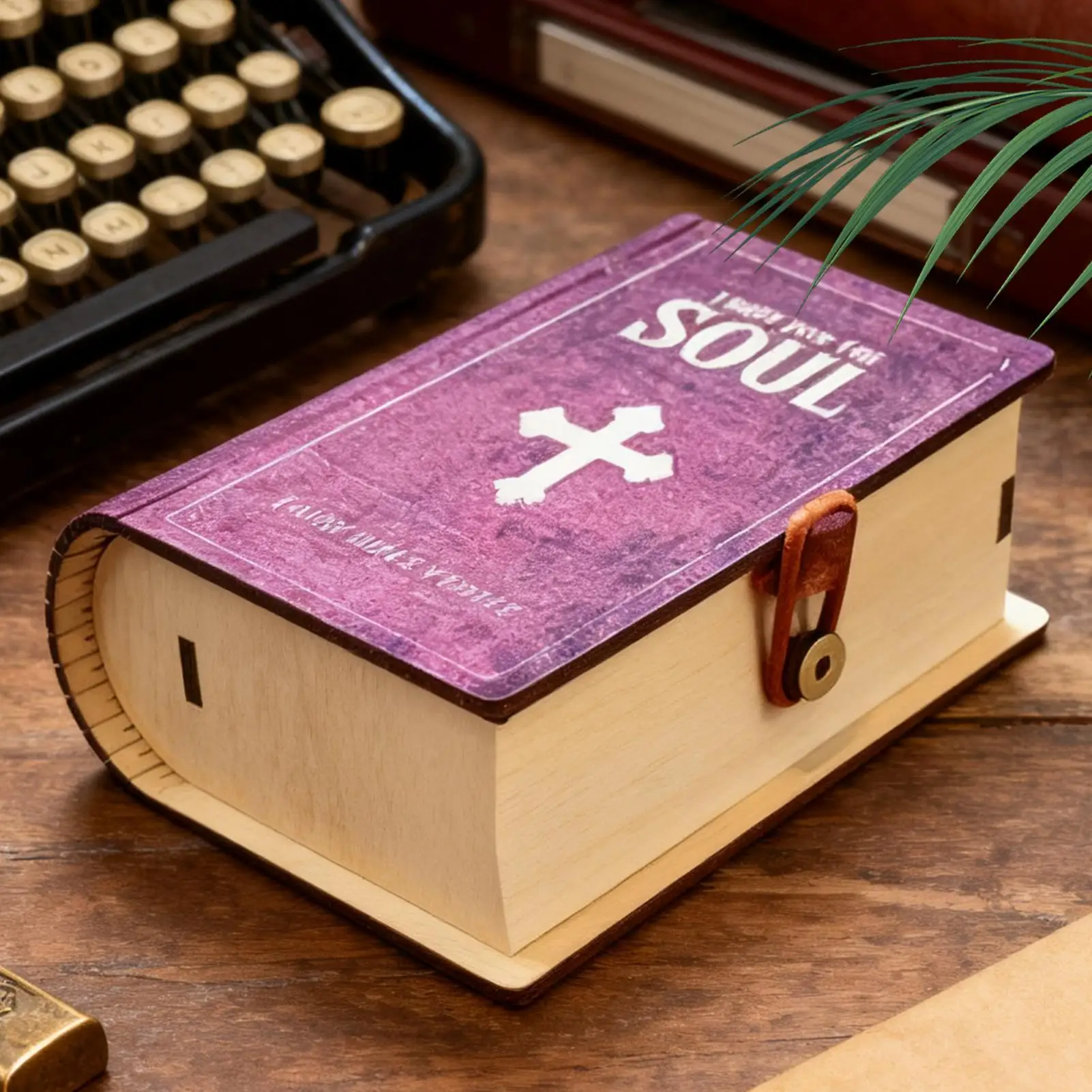 Handmade Inspirational Bible Verse Cards Box Scripture Memory Cards Notebook Storage Box Empty Household Organization Case