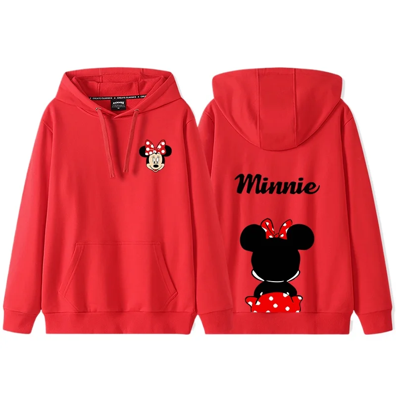 Autumn Couple Outfit New Cartoon Disney Mickey Mouse Hoodie Best Friend Outfit Women\'s Loose Hooded Pullover Hoodie Jacket Top