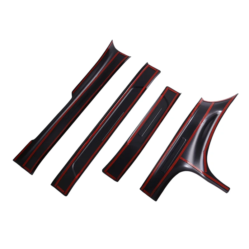 

Inside + Outside Door Sill Guards Door Sill Entry Guard Decor Carbon Fiber Color For BYD Seal / BYD ATTO 4