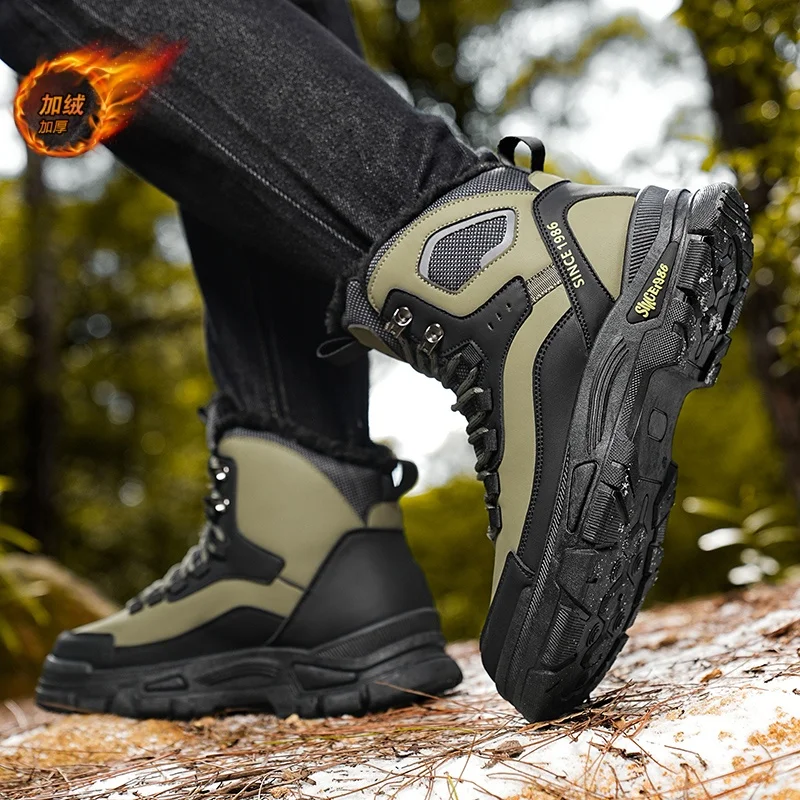 CYYTL Winter Snow Mens Shoes Fur Warm Casual Outdoor Leather Sneakers Sport Platform Hiking Designer Luxury Loafers Boots Tennis