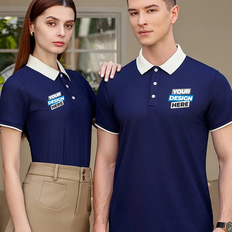 Color Block Polo Shirt - Free Logo Printing, Custom Embroidery, Unisex Design, Team Uniforms, MOQ 1 Piece LS-KW205