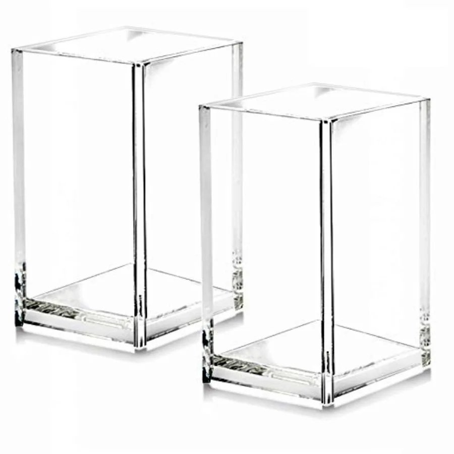 Clear Acrylic Pencil Pen Holder Cup 2 Pack