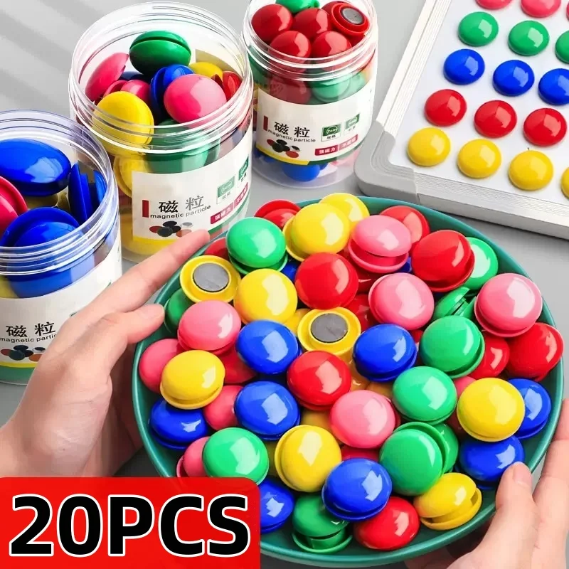 10/20PCS Color Round Fridge Magnets Strong Magnetic Blackboard Whiteboard Magnet Stickers for Home Office School DIY Decor Studs