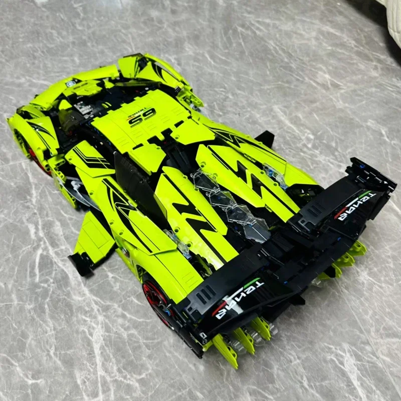 Technical City Lambo Sport Car Building Block High-Tech Remote Control Racing Vehicle Model Bricks Toys For Kid Xmas Gift MOC