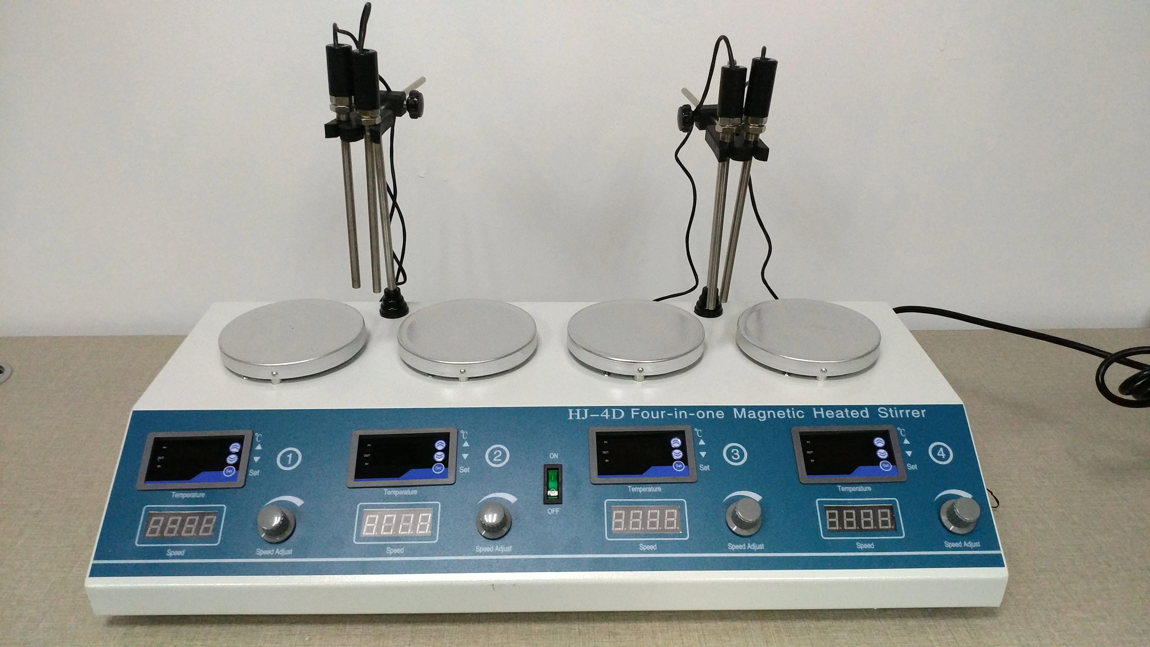 MesuLab multi position magnetic stirrer mixer lab with hot plate temperature heat plate hotplate multi-position magnetic stirrer