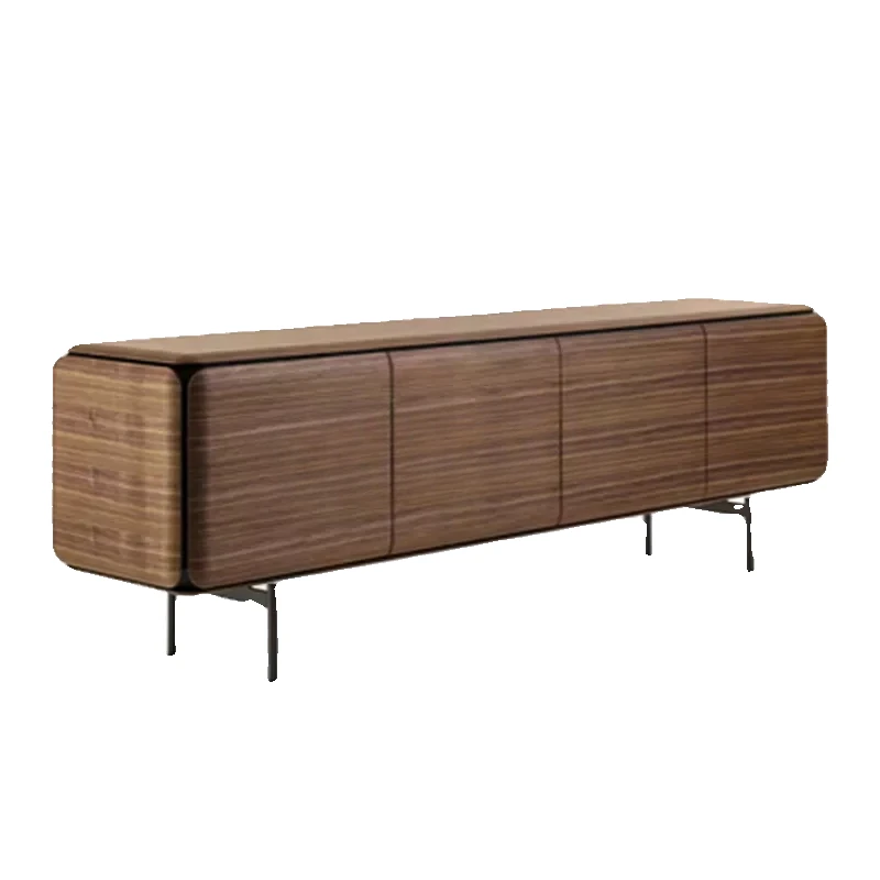 

Nordic solid wood TV cabinet Italian locker wabi sandy wind floor cabinet