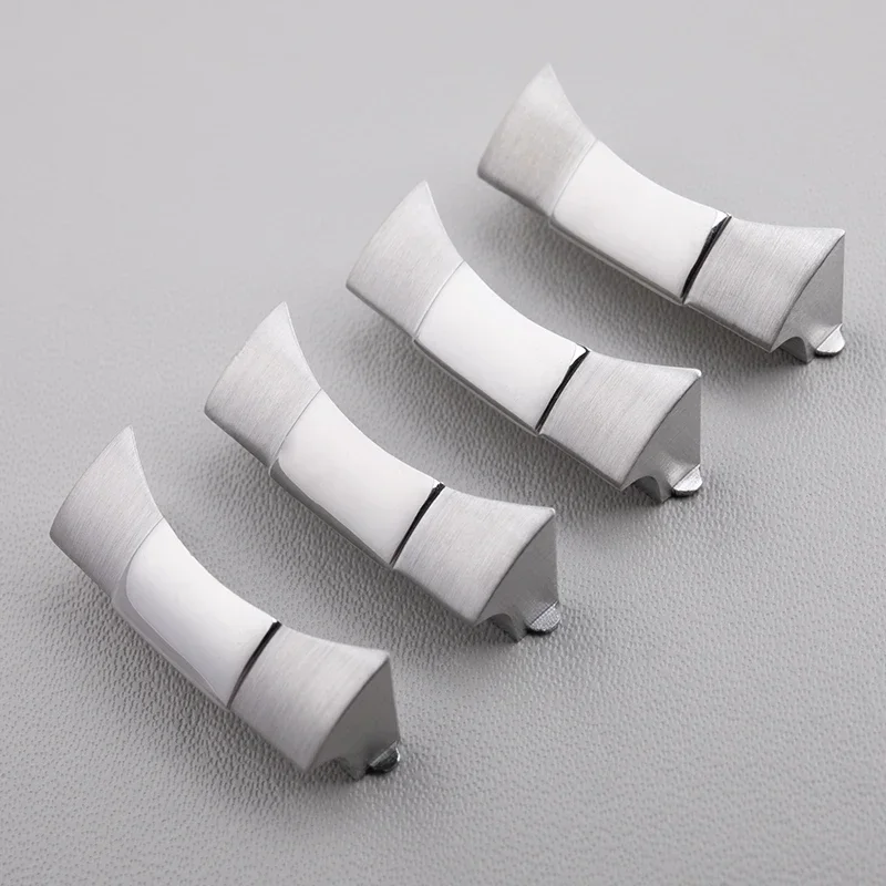 Para Rolex Daytona negro verde agua fantasma Log reloj interfaz de arco sólido acero inoxidable plata enlace final accesorios impermeables